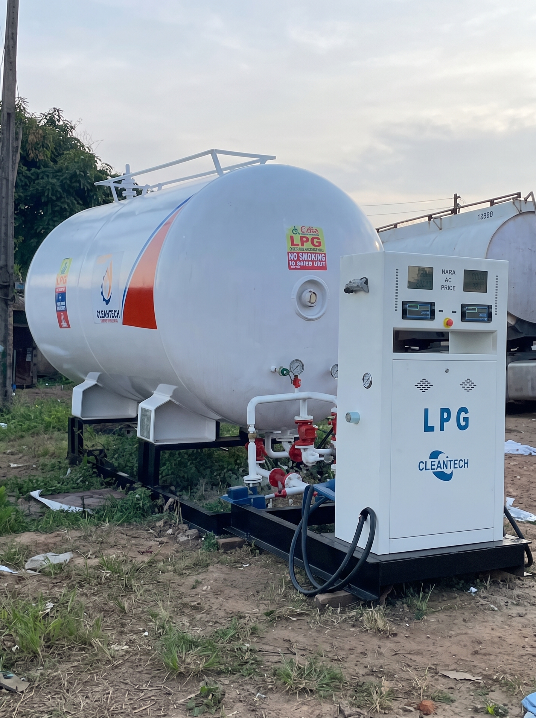 Skid-Mounted LPG Tank with Cleantech Dispenser